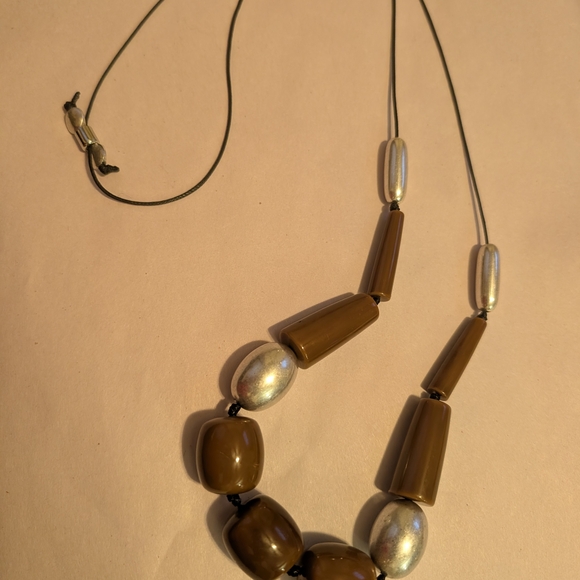 J. Jill Brown and Silver Necklace - Picture 3 of 3
